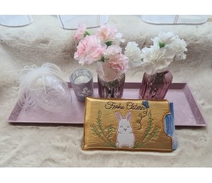 Stickdatei - Frohe Ostern Hase im Kranz inkl. Einzeldateien